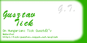 gusztav tick business card